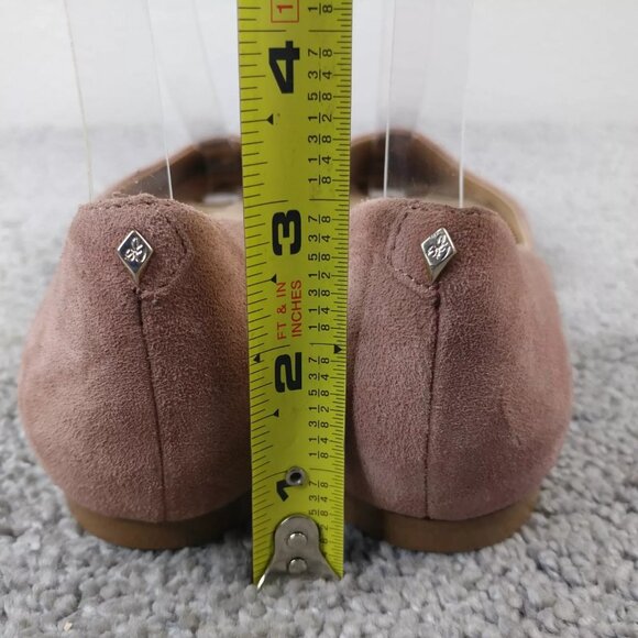 Sam Edelman Rodney D'Orsay Pointed Toe Womens 7.5 Shoes Flat Suede Slip On Mauve - Picture 7 of 9